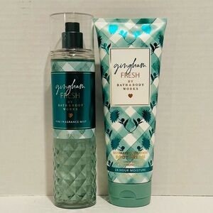 Bath & Body NEW Gingham Fresh Fragrance Mist & Ultimate Hydration Body Cream